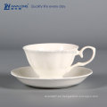 Puro Blanco Venta al por mayor taza de cerámica de 200 ml, taza fina de la muestra del hueso China para libre